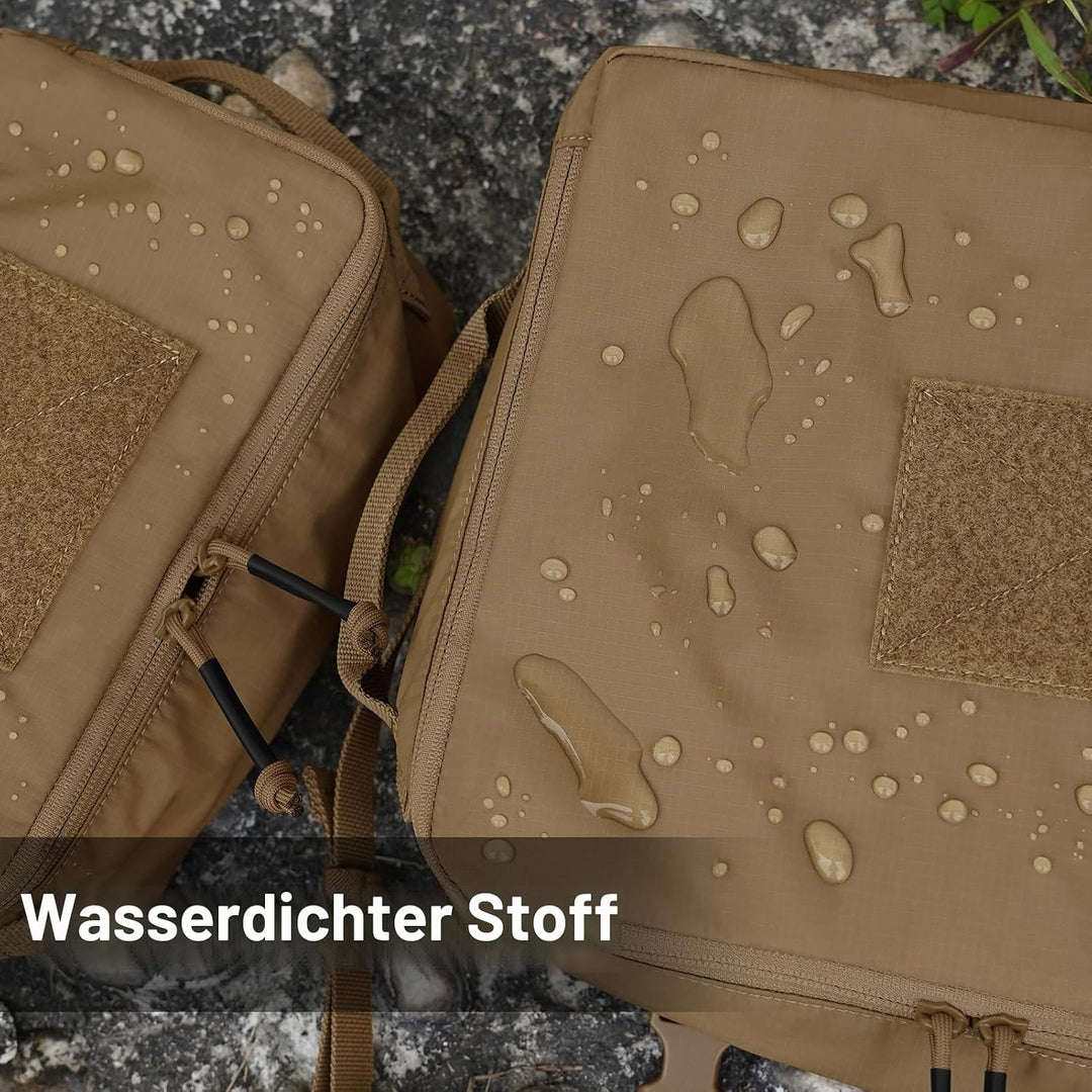PETAC GEAR 4 PCS Taktische Packing Cubes, Multifunktionale Koffer Organizer Set Outdoor Mesh Bag Set
