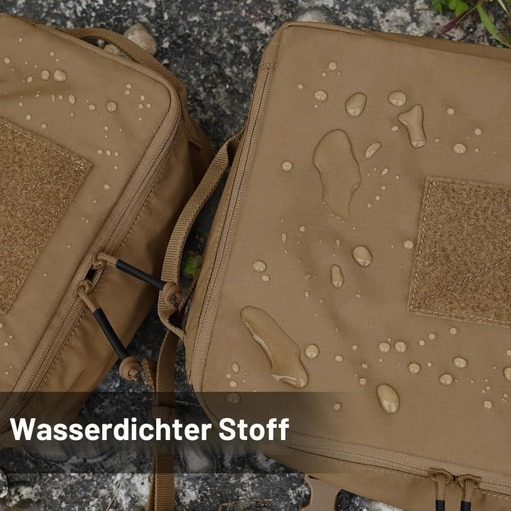 PETAC GEAR 4 PCS Taktische Packing Cubes, Multifunktionale Koffer Organizer Set Outdoor Mesh Bag Set