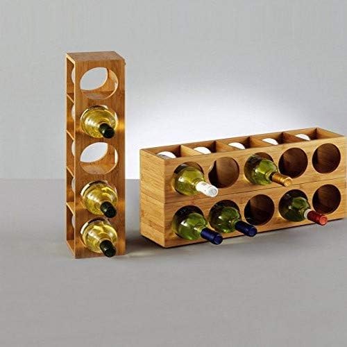 Zeller 13565 Weinregal 13.5 x 12.5 x 53 cm, Bamboo regal 1 - Pack, regal 1 - Pack