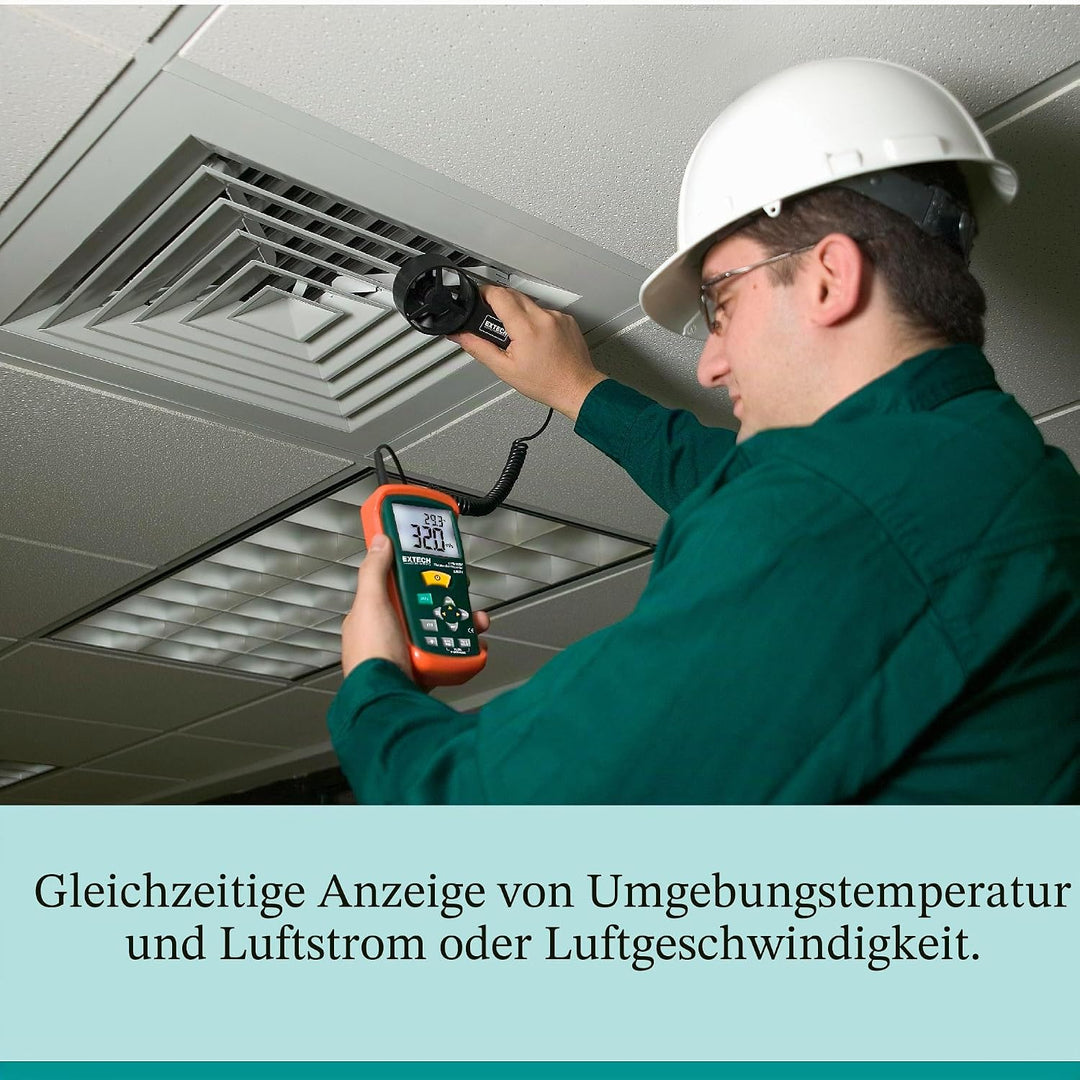 EXTECH CFM/CMM Mini-Thermo-Anemometer, 1 Stück, AN100