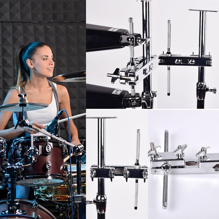Drum Set Verbindungsklemme Halter Cowbell Kuhglocke Halter Percussionshalter Halteklammer Eisen Perk