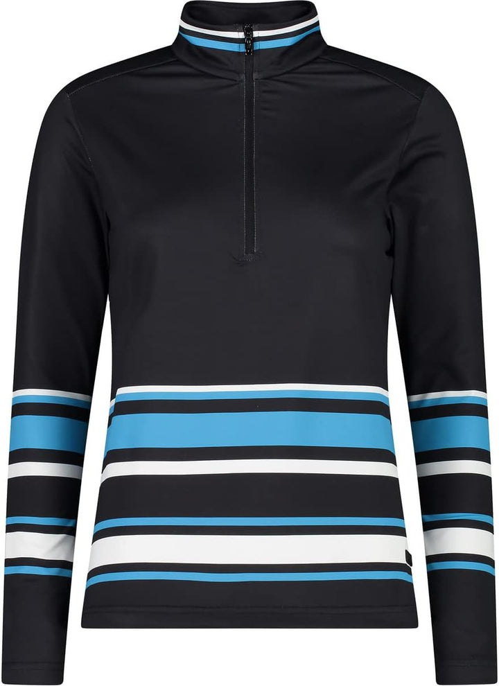 CMP Damen Camicia A Mezze Maniche Stretch Con Protezione Upf 30 Hemd 42 Nero-turchese, 42 Nero-turch