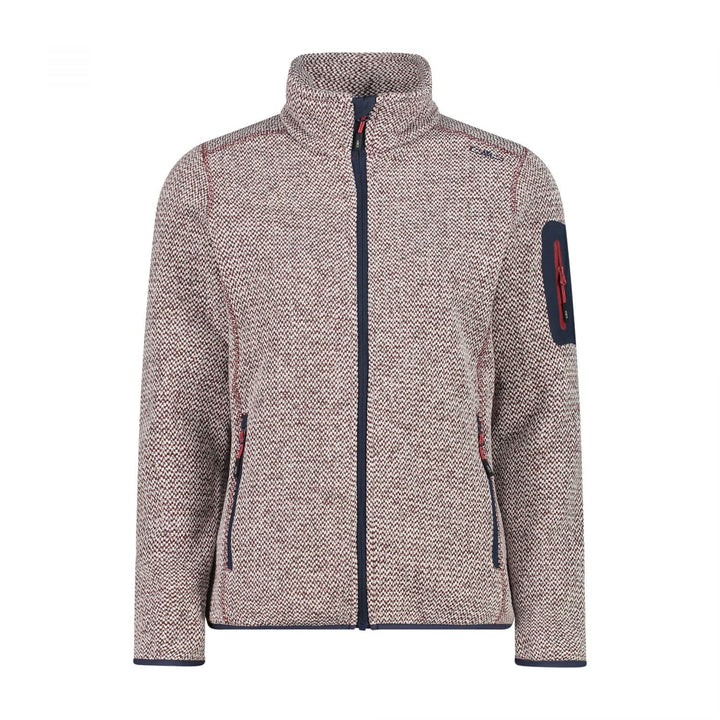CMP Damen Fleecejacke Jacke 40 Rotwein-Weiss, 40 Rotwein-Weiss