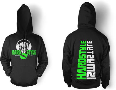 Hardstyle is My Style Männer und Herren Kapuzenpullover | Hardcore Musik Minimal Geschenk | M4 FB (S