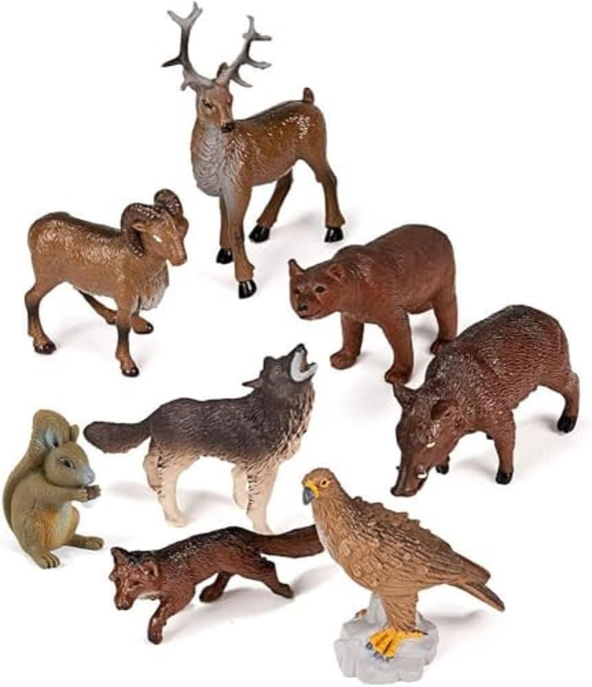 Miniland 25126 - Waldtiere 8 Figuren, in verschliessbaren Dose