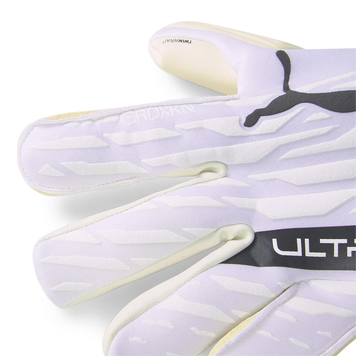 PUMA Ultra Grip 1 Hybrid Pro Torwarthandschuhe 7 Puma White-Puma Black-Ocean Dive-Deep Orchid-Yellow