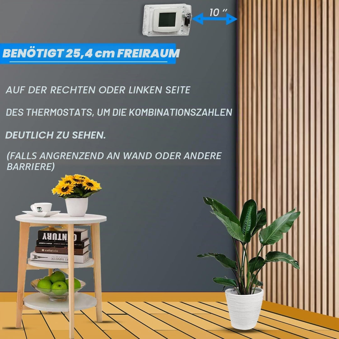Thermostatschutz mit Schlüssel Klimaanlage Thermostat Schliesskasten Acryl Wand Thermostat Abdeckung