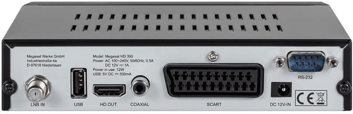Megasat 0201125 201125 HD 390 DVB-S2 Receiver Front-USB Anzahl Tuner: 1