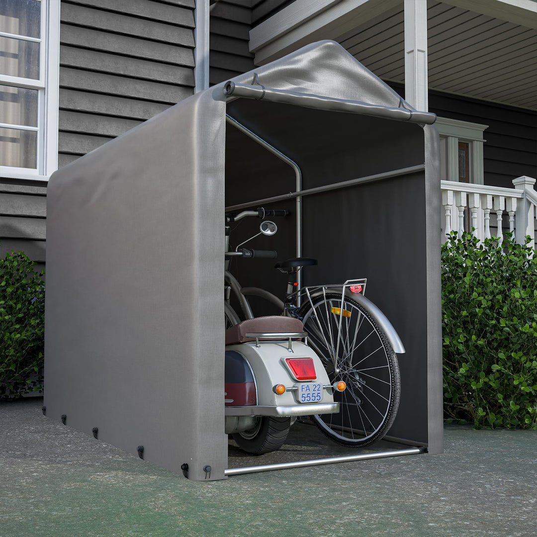 Ball &amp; Cast Fahrradgarage mit PE-Plane und Stahlgestell, wetterfest | Robuste Motorradgarage mit Wet