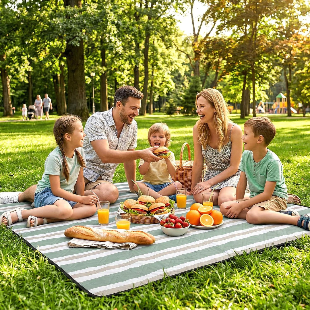 Sekey Picknickdecke Wasserdicht 200x300 cm gross, Stranddecke Sandfrei | Gepolstert, Dreischichtige