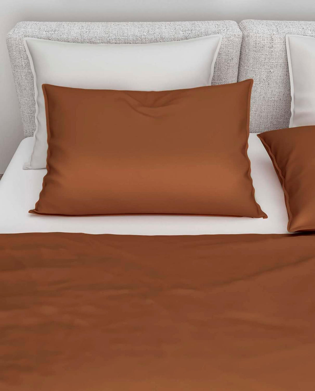 ZO! HOME Bettwäsche Satinado 200x220 100% Baumwolle Mako-Satin Copper Orange