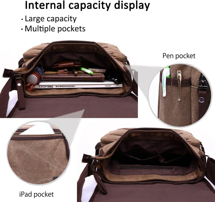 FANDARE Einfache Umhängetasche für Männer, Handel, Reisen, Postman, Schulter, Crossbody Tasche, gros