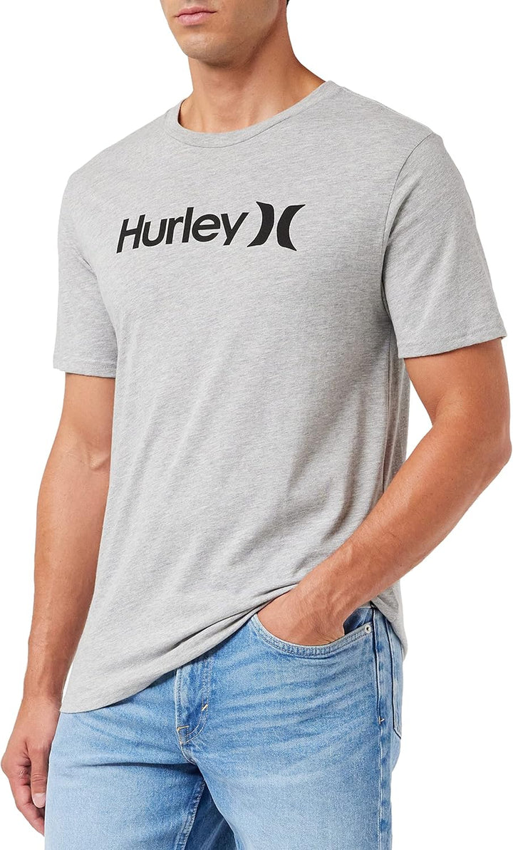Hurley Herren Evd Wash Core OAO Solid Tee T-Shirt, Dk Grey Htr