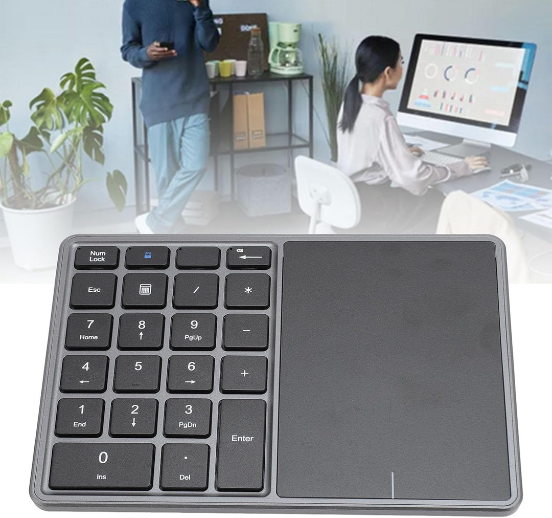VBESTLIFE Kabellose Zifferntastatur, Bluetooth 4.2 und Kabellose 2,4 G-Dual-Modi-Zifferntastatur mit