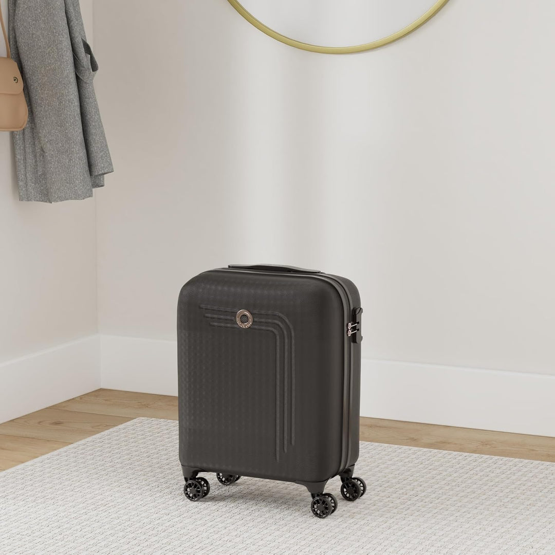 Movom Riga Kabinenkoffer Schwarz 40x55x20 cms Hartschalen ABS Kombinationsschloss 37L 2,8Kgs 4 Doppe