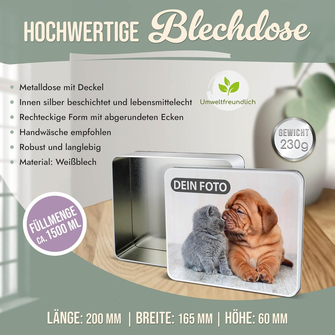 Print Royal PR Geschenkdose mit Foto & Name selbst gestalten - Blechdose bedrucken, Personalisierte