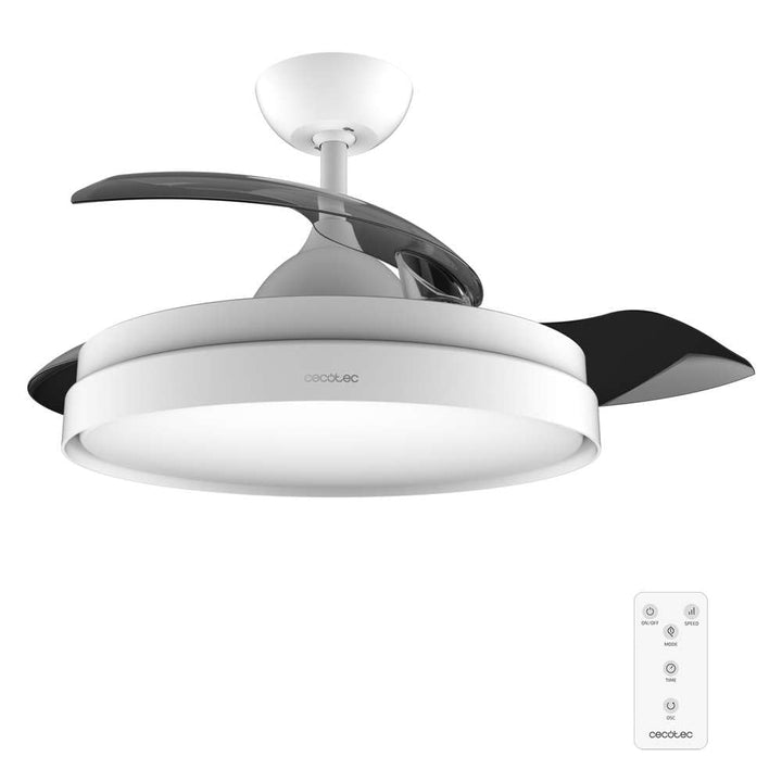 Cecotec Deckenventilator EnergySilence Aero 4280 Invisible White, 106 cm | Integrierte Lampe, 3 Lich