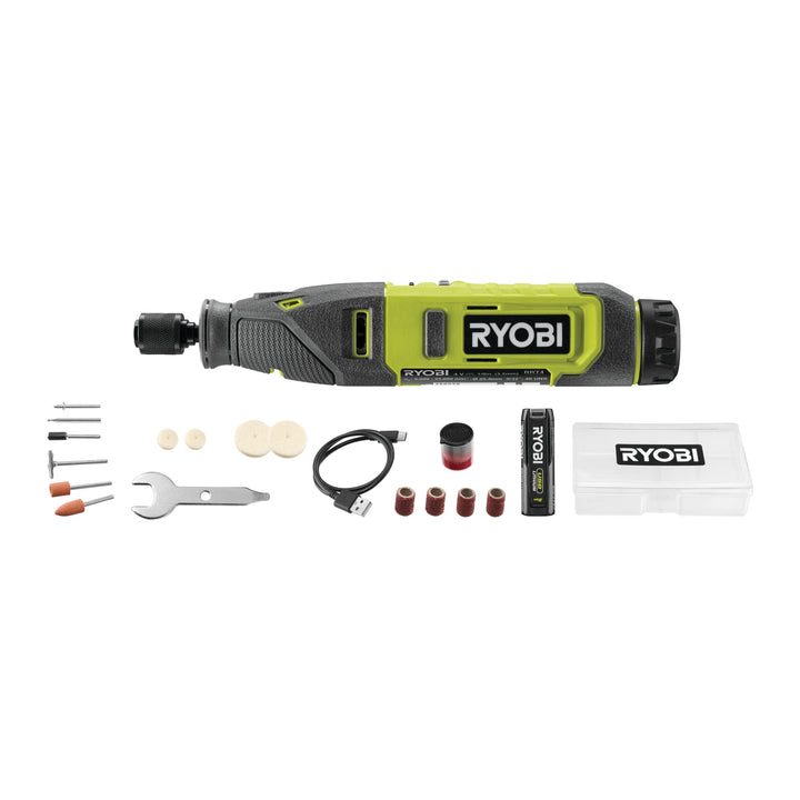 RYOBI - 4 V Mini-Multifunktionswerkzeug RRT4-120GA15-5000-25.000 U/min - werkzeugloser Zubehörwechse