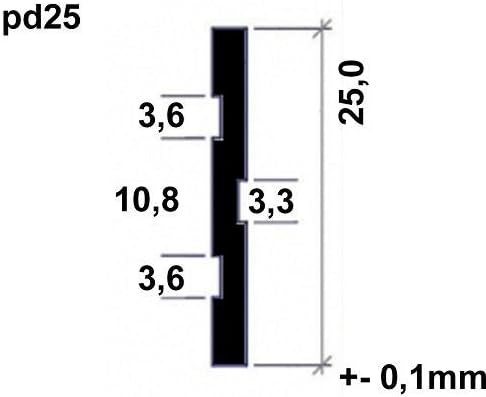 Münzer24 Wertmarke Typ pd25, passend z.B. für Beckmann Münzautomat, Profil Token 25mm x 2mm (50 Stüc