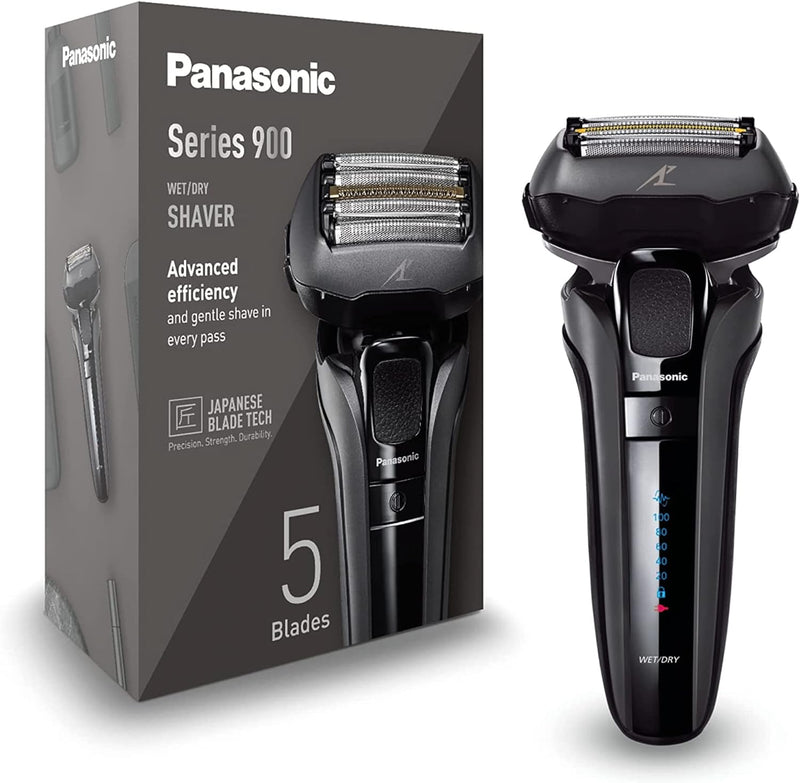 Panasonic Series 900 Premium Nass- und Trocken Rasierer ES-LV6U für Männer, 5-fach-Scherkopf mit Lin