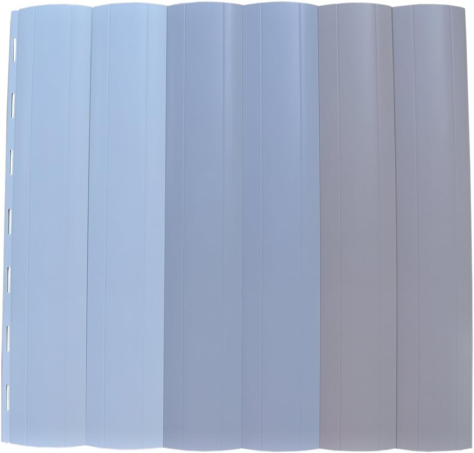 5 x 2 Meter PVC Rollladenlamelle Profil Rolladenlamelle Maxi 52mm Farbe: Grau 52mm Deckhöhe Grau, 52