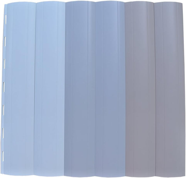 5 x 2 Meter PVC Rollladenlamelle Profil Rolladenlamelle Maxi 52mm Farbe: Grau 52mm Deckhöhe Grau, 52