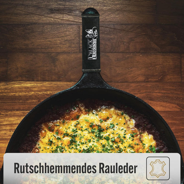 Black Forest Fox Snout Aramid Kevlar | Griffhülle | Feuerpfanne | Gusseisen-Griffabdeckungen | Leder