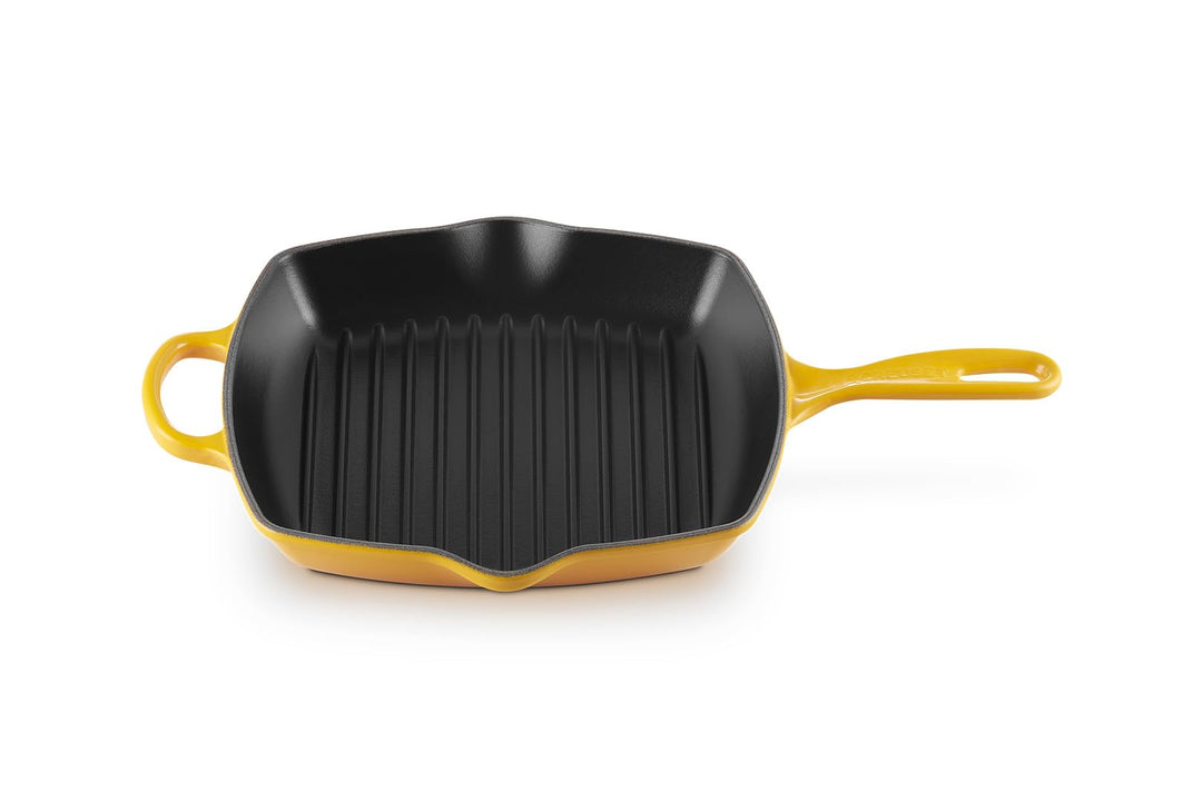 Le Creuset Signature Gusseisen-Grillpfanne, Quadratisch, 26 cm, Für alle Herdarten inkl. Induktion g
