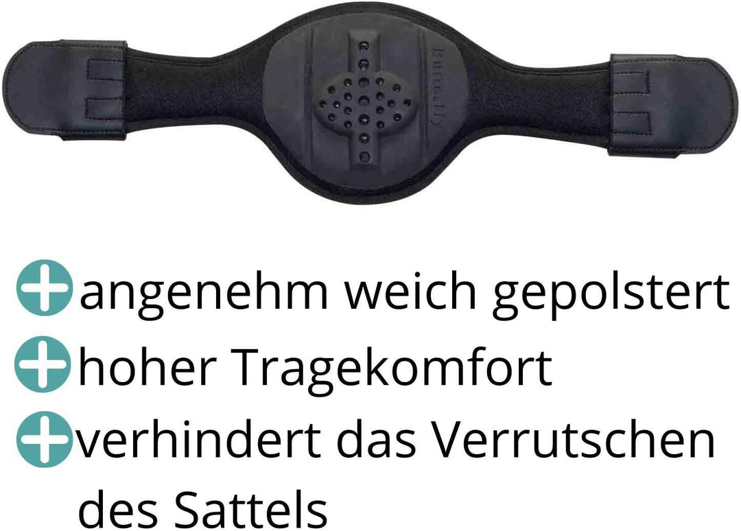 DT Saddlery Kurzgurt Butterfly Länge 90 cm, schwarz Dressurgurt Rainer Gurt 5-10 cm LÄNGER BESTELLEN
