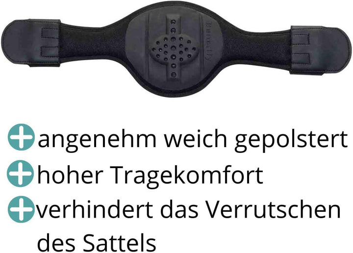 DT Saddlery Kurzgurt Butterfly Länge 90 cm, schwarz Dressurgurt Rainer Gurt 5-10 cm LÄNGER BESTELLEN