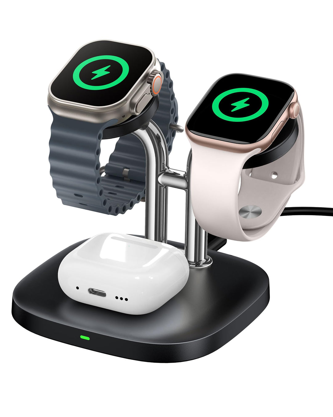 SwanScout Doppel Watch Ladestation für Apple Watch 11, SwanScout 704A, 3.3W Schnell Ladestation Komp
