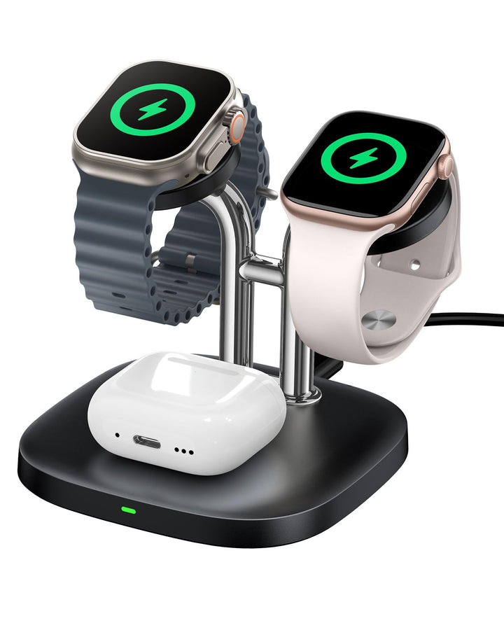 SwanScout Doppel Watch Ladestation für Apple Watch 11, SwanScout 704A, 3.3W Schnell Ladestation Komp