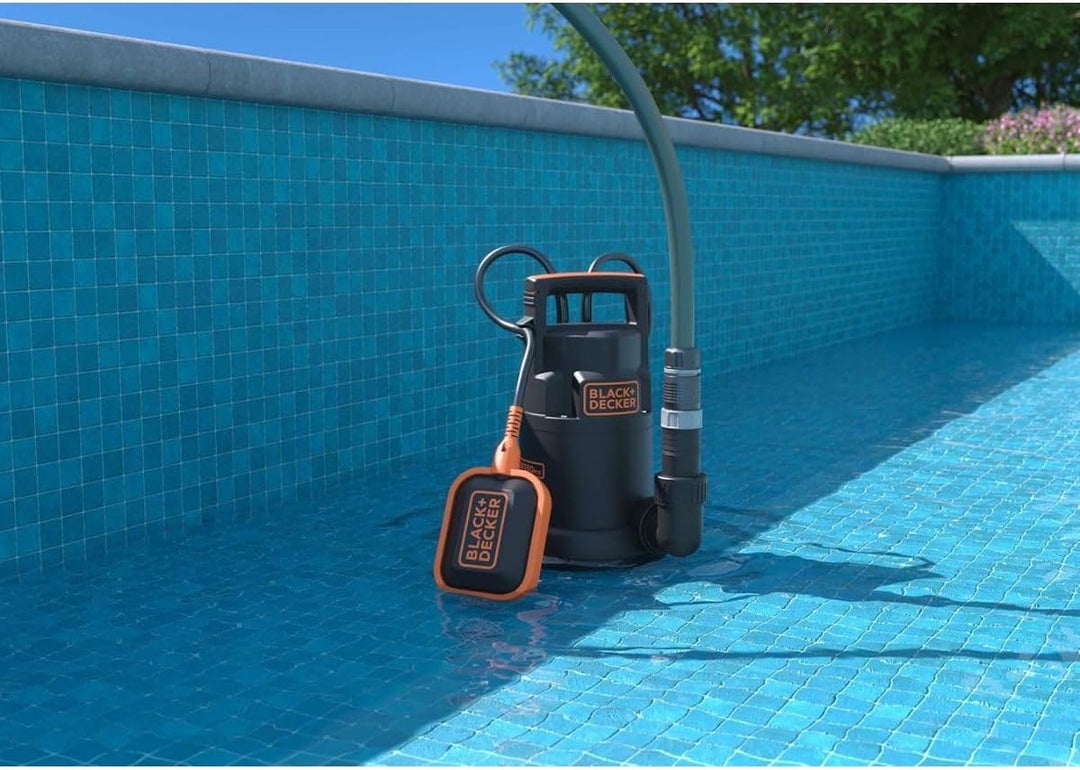 BLACK+DECKER BXUP750PTE Tauchpumpe für Klar- und Schmutzwasser (750 W, max. Förderleistung 13.000 l/