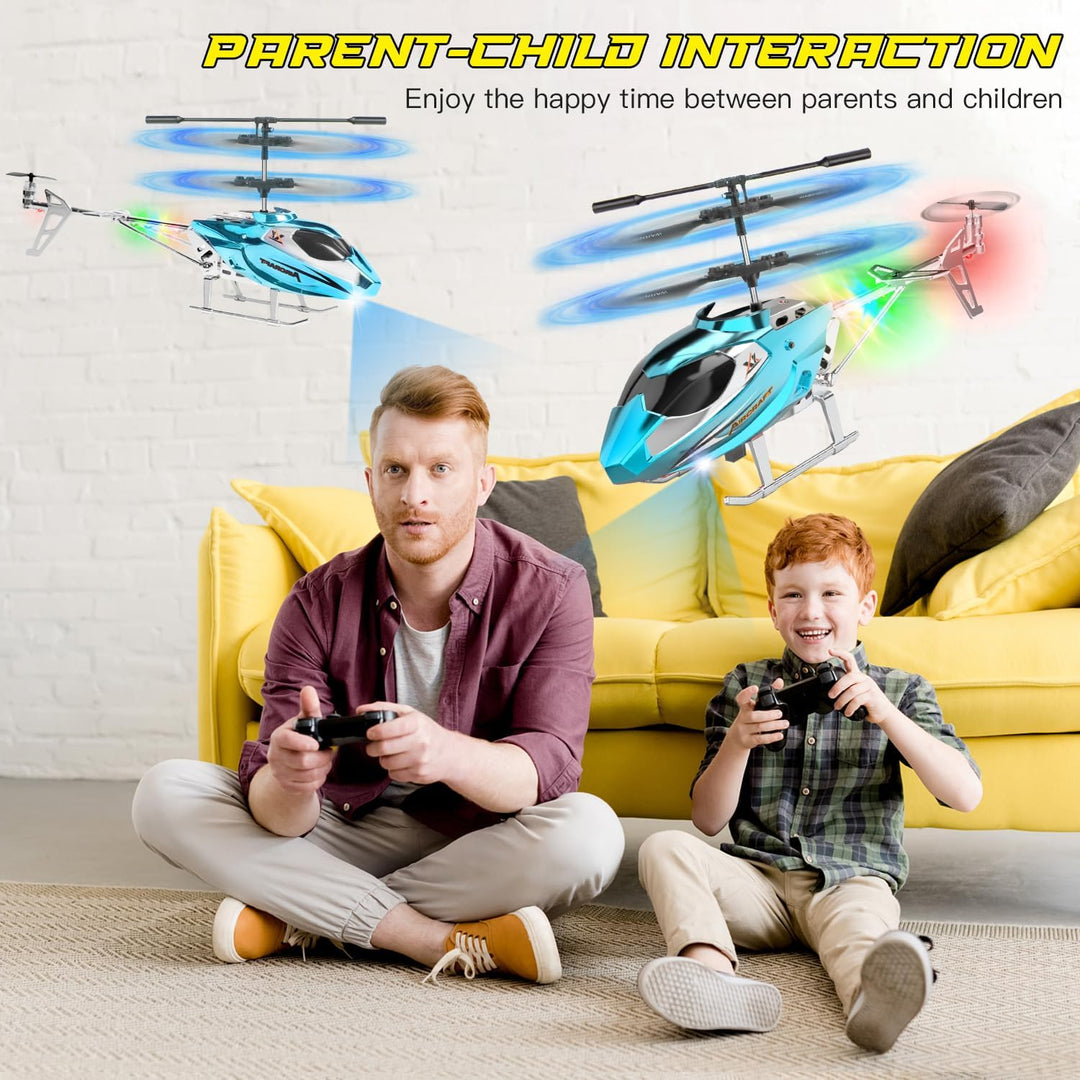 TERRAMUS RC Hubschrauber- 2.4G Ferngesteuerter Hubschrauber Indoor RC Helikopter Spielzeug mit LED-L