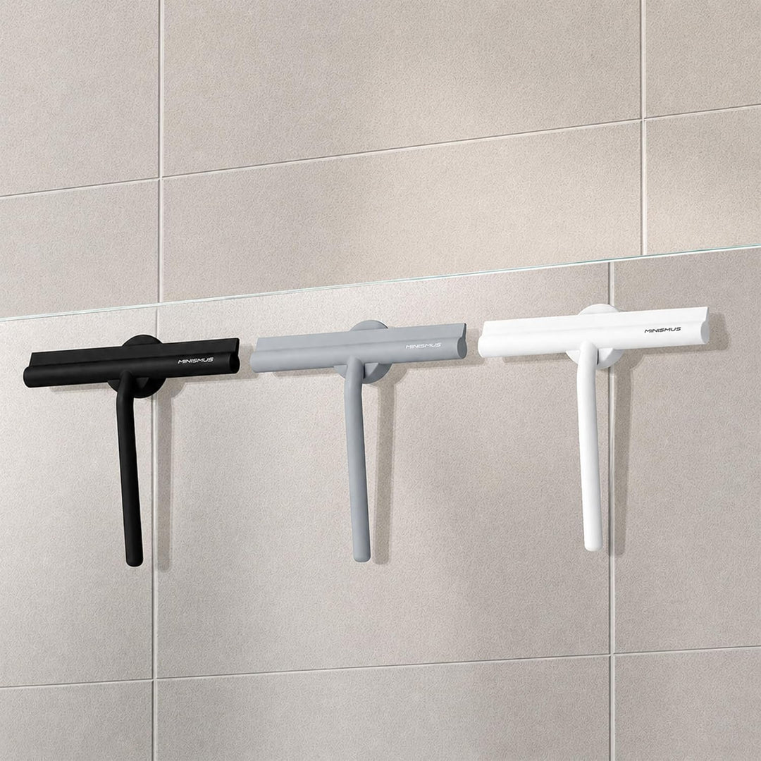 Minismus Duschabzieher - Abzieher für Dusche, Bad, Fliesen, Spiegel, Fenster - inkl. Magnet-Halterun
