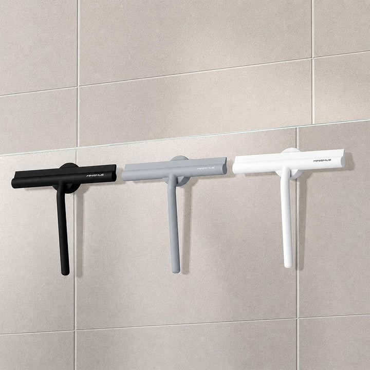 Minismus Duschabzieher - Abzieher für Dusche, Bad, Fliesen, Spiegel, Fenster - inkl. Magnet-Halterun