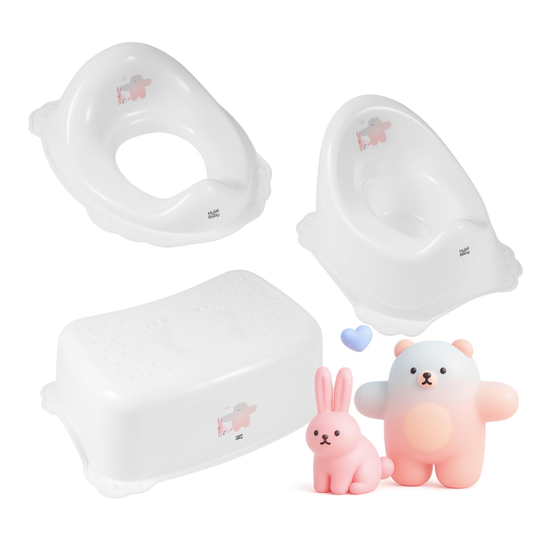 Hylat Baby 3in1 Töpfchen-Set für Kinder - Toilettensitz, Tritthocker & Töpfchen - Kindertoilette für