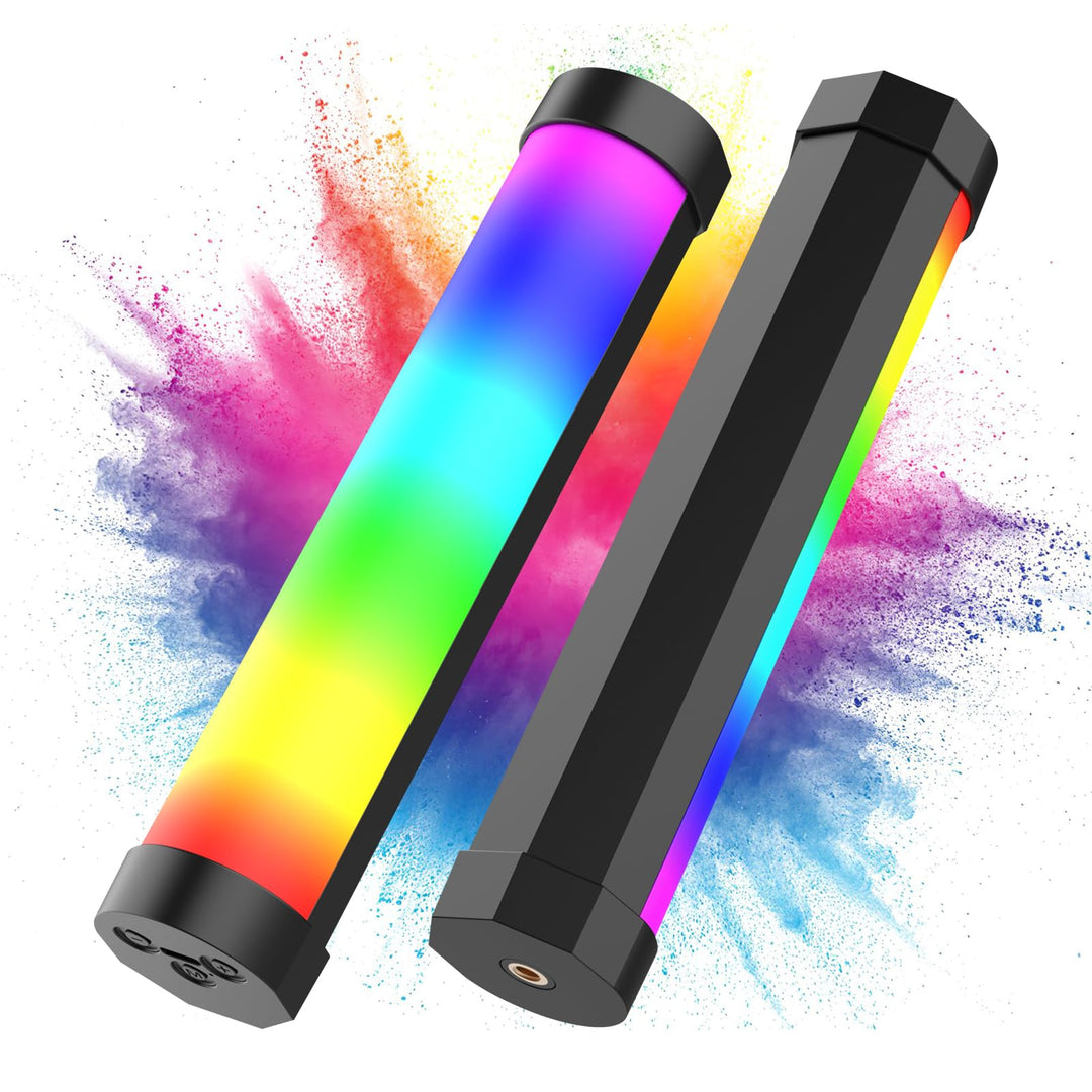 LUXCEO V8 LED Lichtstab, RGB LED Videoleuchte für Fotografie, Dimmbare 3000K/6000K,RGB Kamera Licht