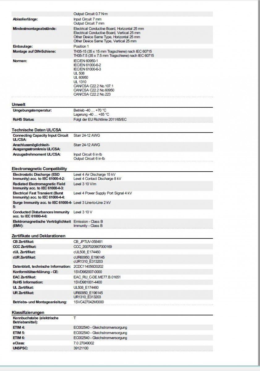 abb-entrelec cp-d – Netzteil 24/2.5 2,5 A, 2,5 A