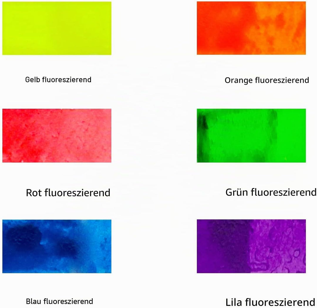 Mont Marte Acryltusche Superior, 6pc x 20ml, Fluoro-Acryl-Tinten Farben, Für feine Details und Farbw
