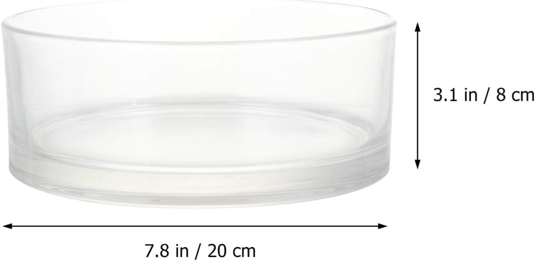 YARNOW Runder Blumentopf Aus Glas Dekorative Herzstückvase Terrarienpflanzvase Rustikal Hydroponisch