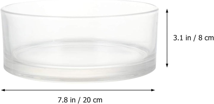 YARNOW Runder Blumentopf Aus Glas Dekorative Herzstückvase Terrarienpflanzvase Rustikal Hydroponisch