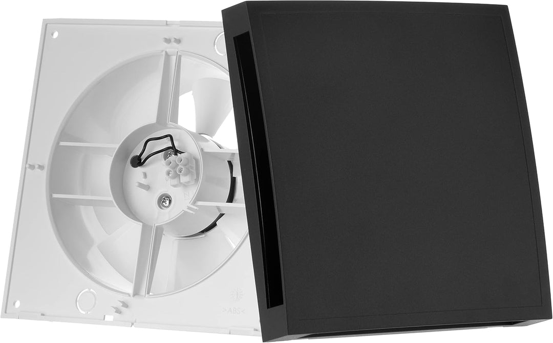 Steinberg14 150mm Badlüfter Fan - Anthrazit Front - Lichtschalter-Aktivierung Lichtschalter-Aktivier