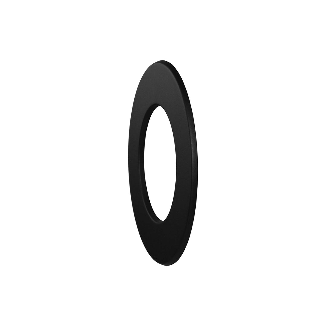LANZZAS Rauchrohr Wand-Rosette mit 50 mm Rand - für den Durchmesser Ø 130 mm - Farbe: schwarz - Ofen