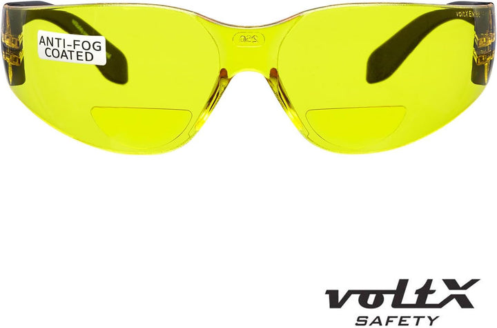 voltX 3 x GRAFTER’ BIFOKALE (GEMISCHT: 1x Klar 1x Gelb 1x Rauchgrau +2.5 Dioptrie) Leichtgewichts In