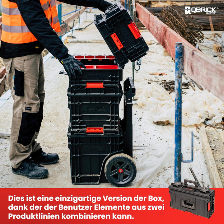 Qbrick System Werkzeugkoffer Werkzeugkasten Leer Werkzeugkiste Box Behälter ONE 200 2.0 Vario Schwar