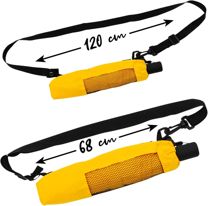 iX-brella Trekking XL Taschenschirm 115 cm gross mit Umhängetasche yellow, yellow