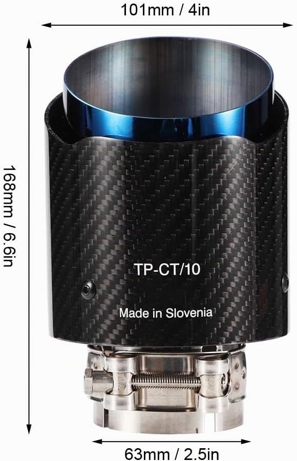 Auspuffrohr des Endrohrs, 63mm Carbon Fiber Glossy Car Straight Auspuffrohr Heckspitze Heckspitze