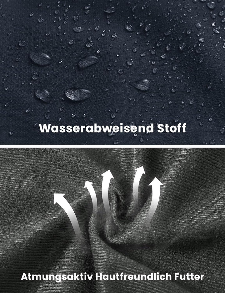 Herren Outdoor Wanderjacke Wasserabweisend Atmungsaktiv Winddichte Funktionsjacke Leicht Übergangsja