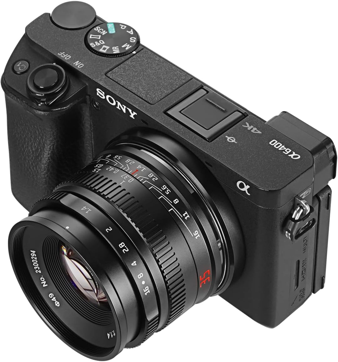 7artisans 35mm F1.4 Mark II APS-C Manueller Fokus Festbrennweite Grosse Blende Kompatibel mit Nikon